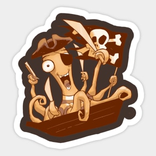 Pirate. Octopus. Pirate Octopus! Sticker